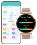 Zegarek Smartwatch Damski EKG Glukoza HRV BMI AMOLED CIŚNIENIOMIERZ ROZMOWY